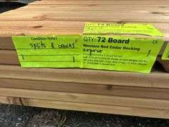 Western Red Cedar Decking 5/4"x4"x8'