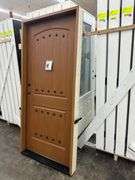 Medium Walnut, Ext Fiberglass, 200PP Plank Panel W/Clavos, 36"x80" RH