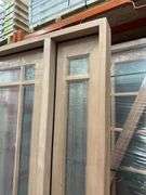 Exterior 9-Lite Marginal Craftsman Style Mahogany Door 1-3-1 LH