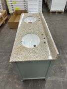 Stockham Chilled Gray 60"x21"x34" Double Basin Vanity