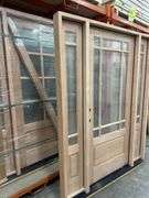 Exterior 9-Lite Marginal Craftsman Style Mahogany Door 1-3-1 RH