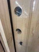 Exterior 3-Lite Square Craftsman Style Knotty Alder Door 1-3-1 RH