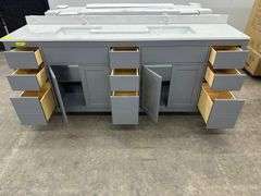 Miranda Dark Gray 84" Double Vanity