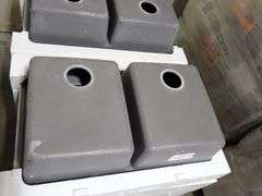 Shadow Grey Double Bowl Drop-In Sink 22"x33"x9"