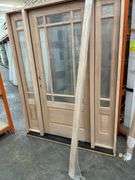 Exterior 9-Lite Marginal Craftsman Style Mahogany Door 1-3-1 RH