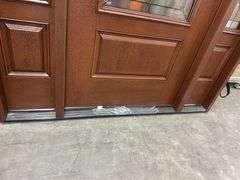 Exterior Fiberglass Deco Door With 2 Side Lites 63 1/2"x81 1/2" RH