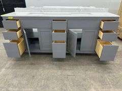 Miranda Dark Gray 84" Double Vanity