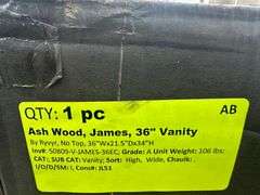 Ash Wood, James, 36" Vanity