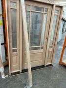 Exterior 9-Lite Marginal Craftsman Style Mahogany Door 1-3-1 LH