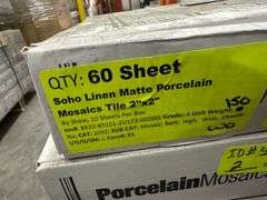 Soho Linen Matte Porcelain Mosaics Tile 2"x2"