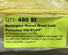 Burlington Walnut Wood Look Porcelain Tile 6"x24"