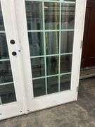 White Exterior 15 Lite Double Patio Door 72"x80"