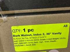 Dark Walnut, Indus 2, 36" Vanity