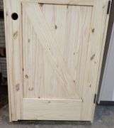 Unassembled Interior Knotty Pine Door 30"x80" LH