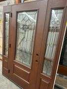 Exterior Fiberglass Deco Door With 2 Side Lites 63 1/2"x81 1/2" RH