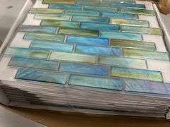Ivy Hill Tile Waterscape Lagoon Green Polished Glass Wall Mosaic Tile