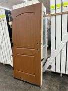 Medium Walnut, Ext Fiberglass, 200PP Plank Panel W/Clavos, 36"x80" RH