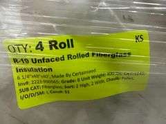 R-19 Unfaced Rolled Fiberglass Insulation