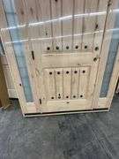 Exterior Castle Knotty Alder With Speakeasy Door 1-3-1 RH