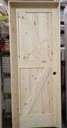 Unassembled Interior Knotty Pine Door 30"x80" LH