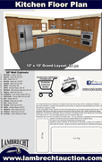 Arcadia White Kitchen Cabinet Set 12'x15'