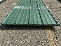 Textured Evergreen Corrugated Metal Panel 3'x8'