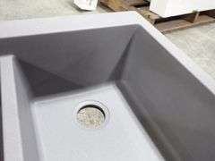 Shadow Grey Double Bowl Drop-In Sink 22"x33"x9"