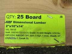 SPF Dimensional Lumber 2"x10"x14'