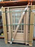 Exterior 9-Lite Marginal Craftsman Style Mahogany Door 1-3-1 RH
