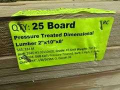 Pressure Treated Dimensional Lumber 2"x10"x8'