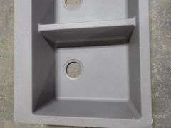 Shadow Grey Double Bowl Drop-In Sink 22"x33"x9"