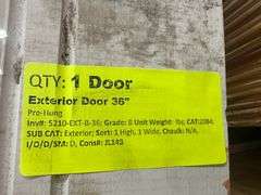 White Steel, Exterior Door 36", Right Hand