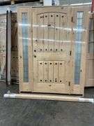 Exterior Castle Knotty Alder With Speakeasy Door 1-3-1 LH