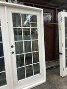 White Exterior 15 Lite Double Patio Door 72"x80"
