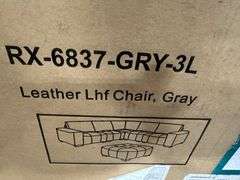 Abbyson Teagan 6-piece Leather Modular Sectional with Ottoman