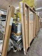 Exterior 3-Lite Square Craftsman Style Knotty Alder Door 1-3-1 RH