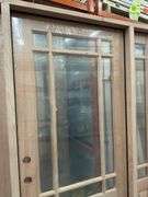 Exterior 9-Lite Marginal Craftsman Style Mahogany Door 1-3-1 RH