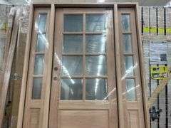 Exterior 8-Lite Mahogany Door 1-3-1 RH