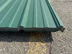 Textured Evergreen Corrugated Metal Panel 3'x8'