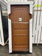 Medium Walnut, Ext Fiberglass, 200PP Plank Panel W/Clavos, 36"x80" RH