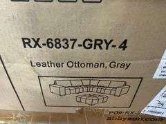 Abbyson Teagan 6-piece Leather Modular Sectional with Ottoman