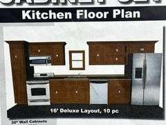 Stone Harbor Gray Kitchen Cabinet Set 16'