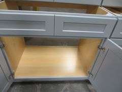 Assembled Stone Harbor Gray Kitchen Cabinet Set 10'x14'x10'