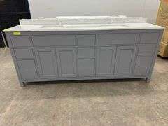 Miranda Dark Gray 84" Double Vanity