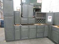 Newcastle Gray Kitchen Cabinet Set 12'x15'