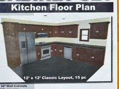 Regal Oak Kitchen Cabinet Set 12'x12'