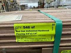 Red Oak Unfinished Hardwood Flooring 3/4"x3 1/4"