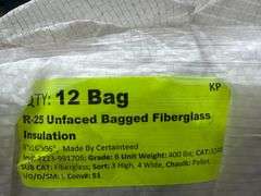 R-25 Unfaced Bagged Fiberglass Insluation