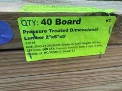 Pressure Treated Dimensional Lumber 2"x6"x8'