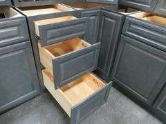 Newcastle Gray Kitchen Cabinet Set 12'x15'